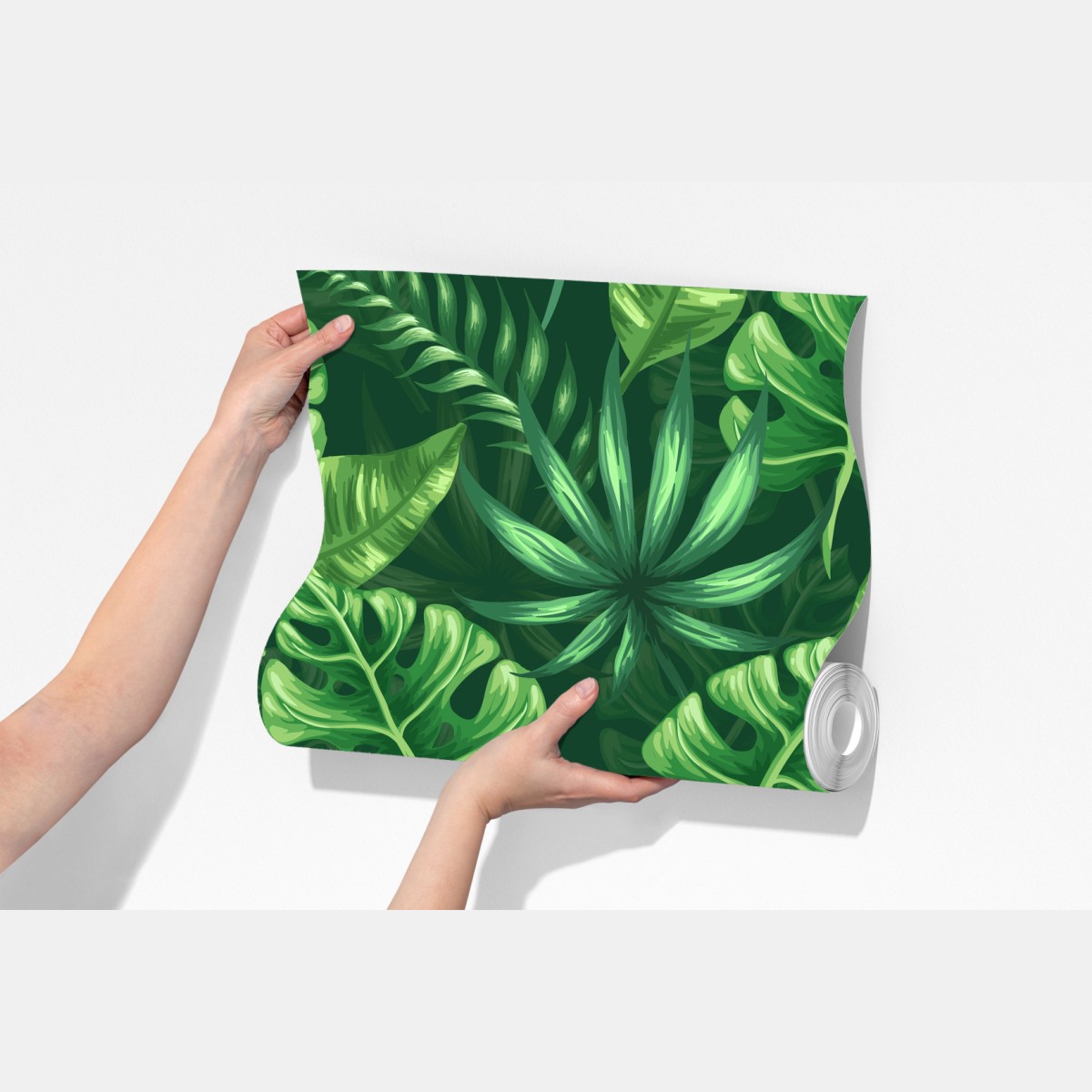 Fototapeta tropikalny wzór z liśćmi monstery – Wallissimo® Fototapeta tropikalny wzór z liśćmi monstery – Wallissimo®