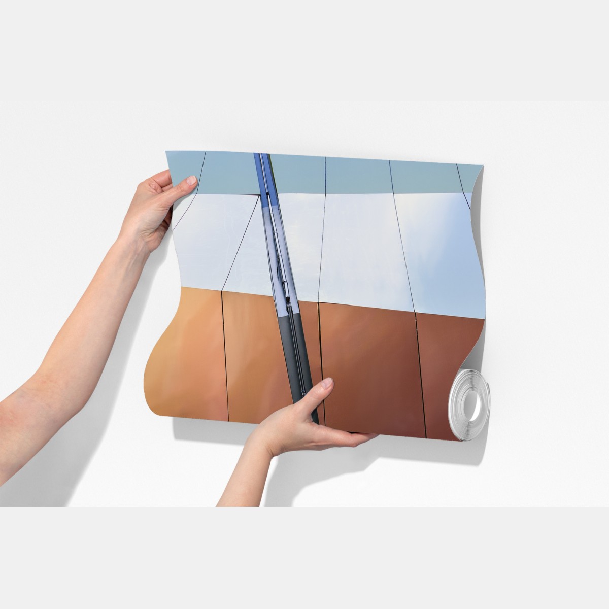 Fototapeta iryzująca nowoczesna fasada z paneli – Wallissimo® Fototapeta iryzująca nowoczesna fasada z paneli – Wallissimo®