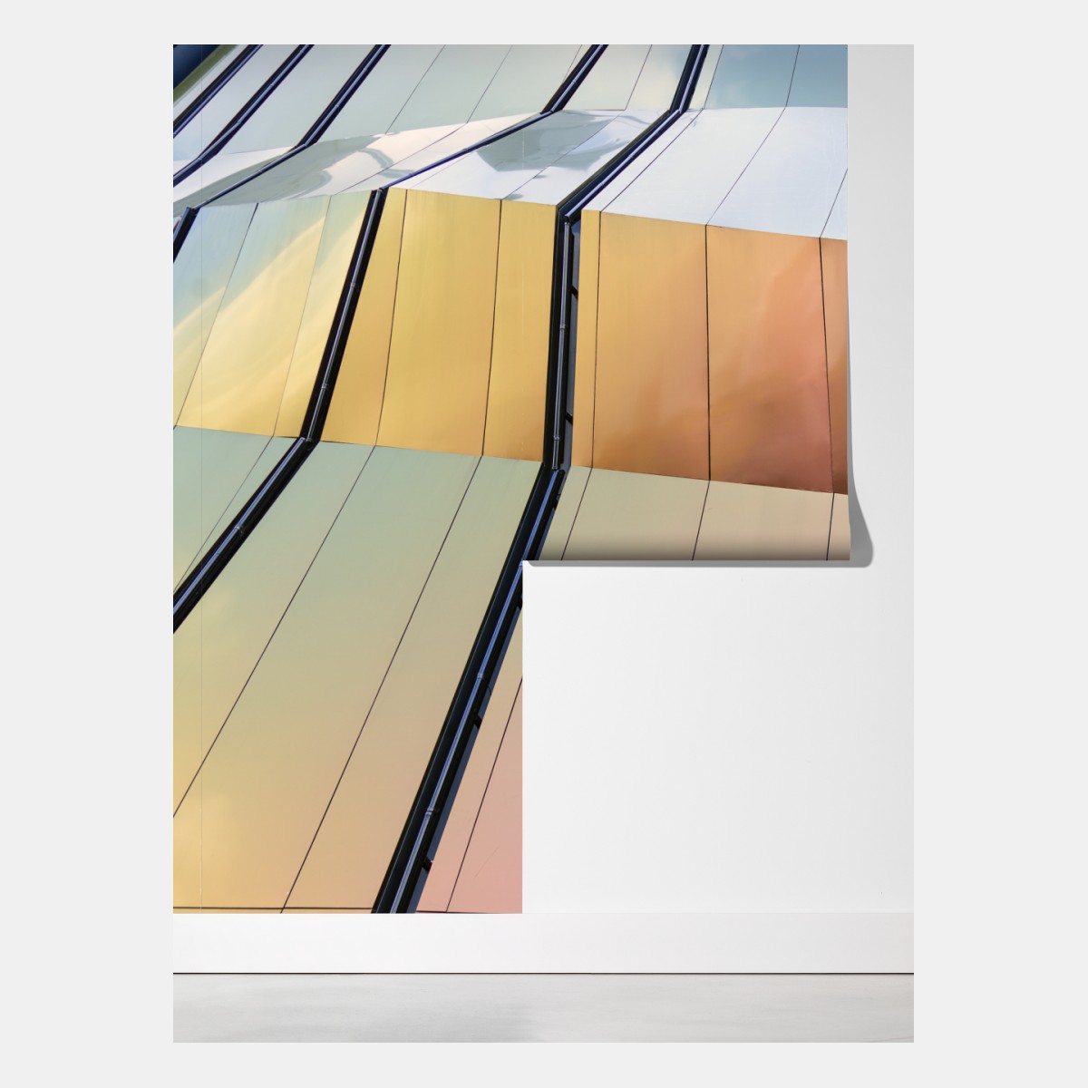 Fototapeta iryzująca nowoczesna fasada z paneli – Wallissimo® Fototapeta iryzująca nowoczesna fasada z paneli – Wallissimo®