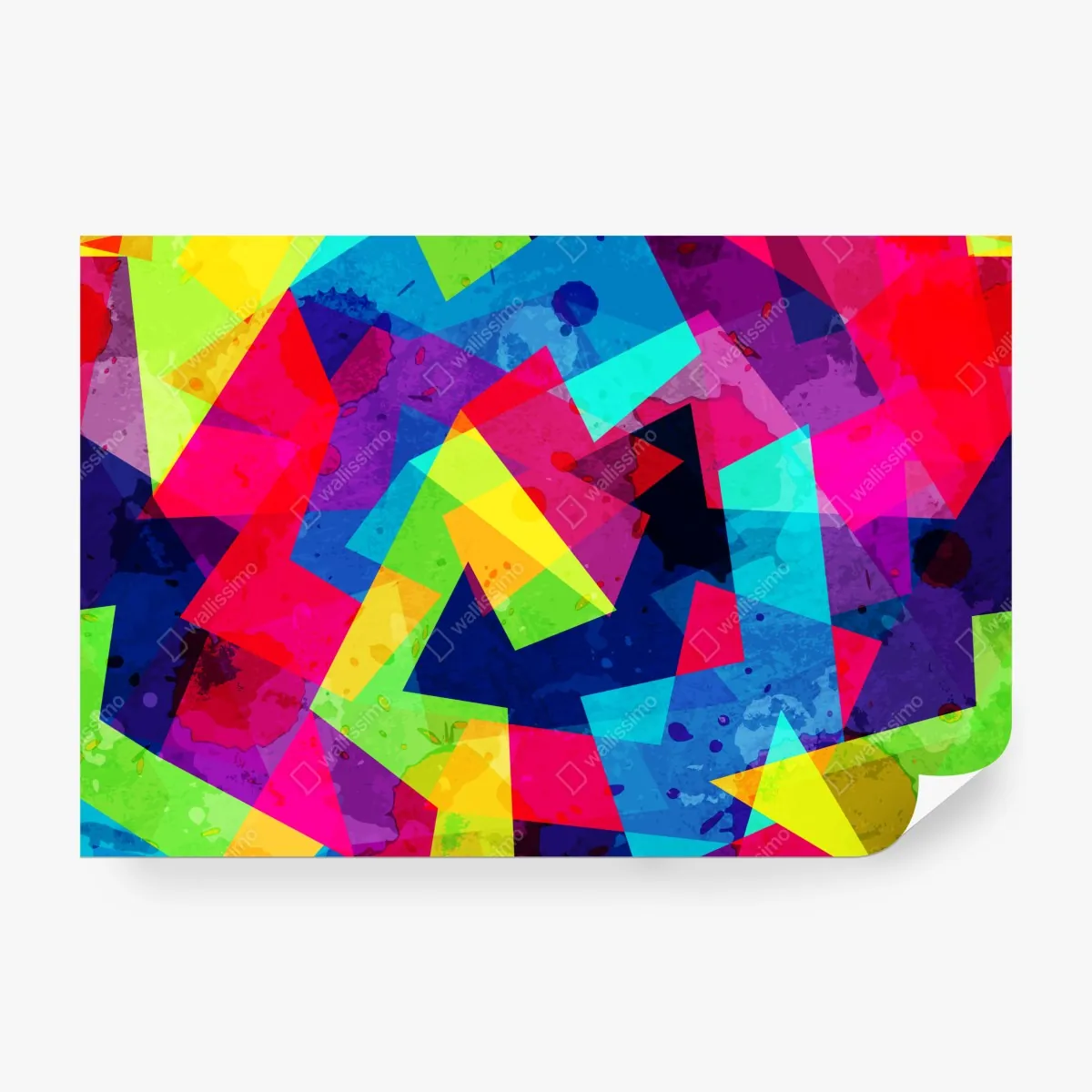 Fototapeta żywy geometryczny akwarelowy kolaż – Wallissimo® Fototapeta żywy geometryczny akwarelowy kolaż – Wallissimo®