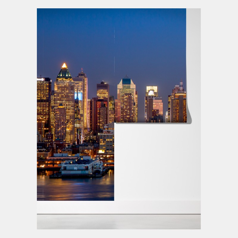 Fototapeta panorama Nowego Jorku o zmierzchu – Wallissimo® Fototapeta panorama Nowego Jorku o zmierzchu – Wallissimo®