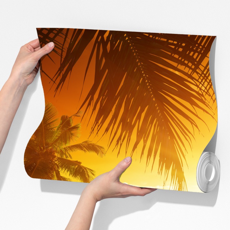 Fototapeta złoty zachód słońca na Karaibach – Wallissimo® Fototapeta złoty zachód słońca na Karaibach – Wallissimo®