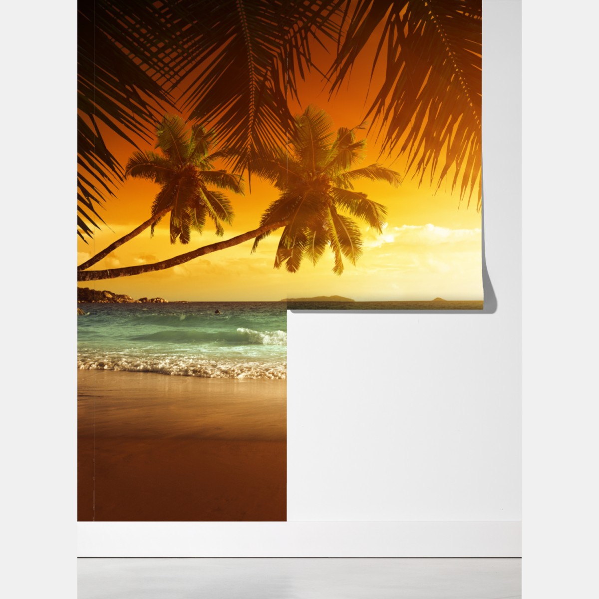 Fototapeta złoty zachód słońca na Karaibach – Wallissimo® Fototapeta złoty zachód słońca na Karaibach – Wallissimo®