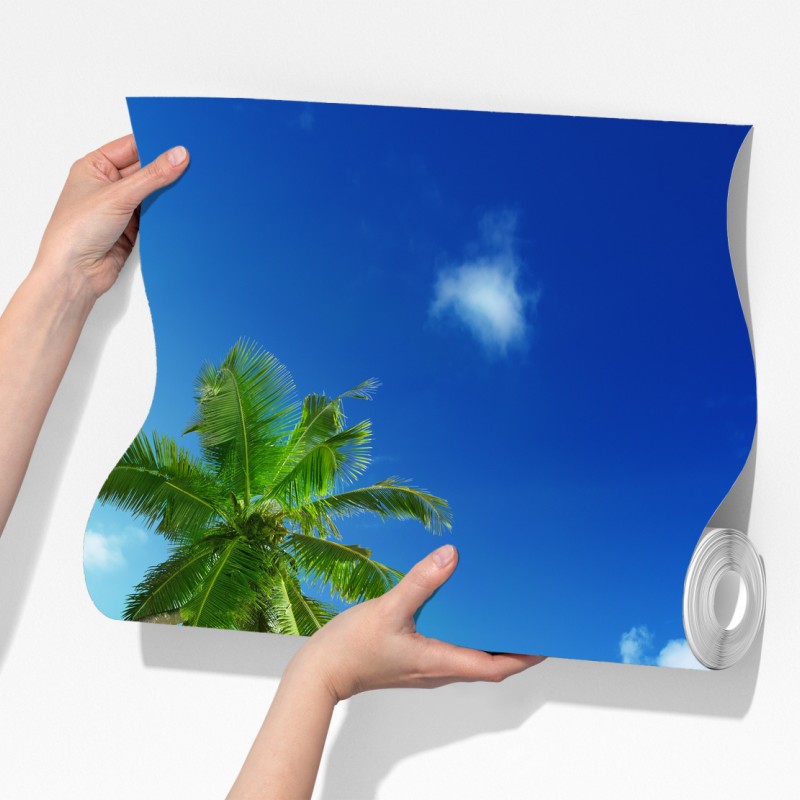 Fototapeta zachód słońca na plaży Mahe, Seszele – Wallissimo® Fototapeta zachód słońca na plaży Mahe, Seszele – Wallissimo®