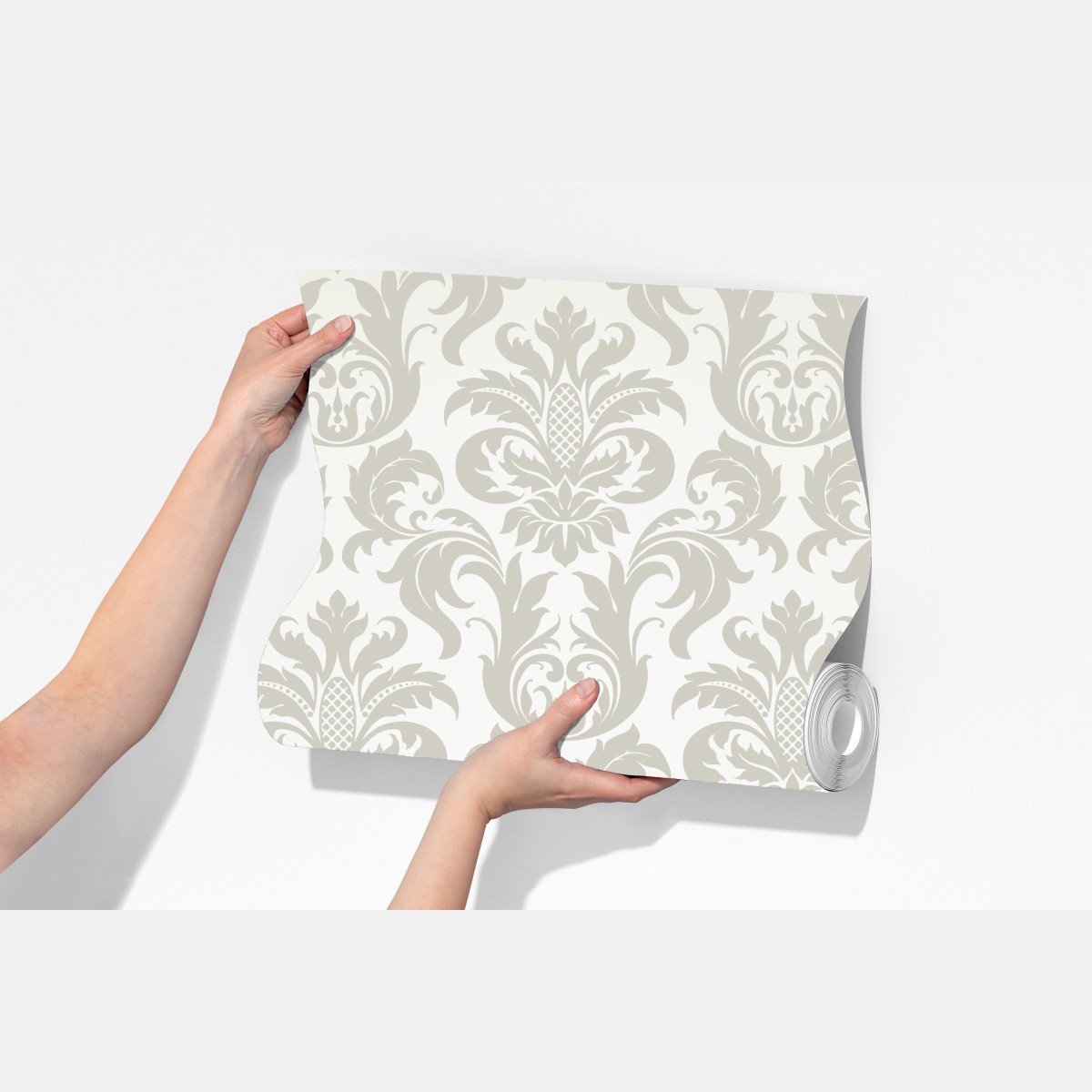 Fototapeta elegancki beżowy wzór damask – Wallissimo® Fototapeta elegancki beżowy wzór damask – Wallissimo®