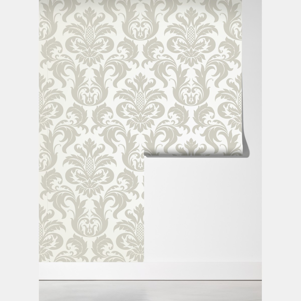 Fototapeta elegancki beżowy wzór damask – Wallissimo® Fototapeta elegancki beżowy wzór damask – Wallissimo®