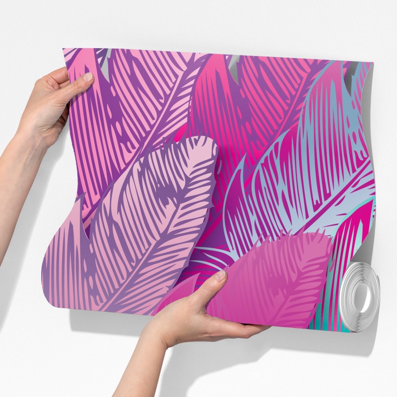 Fototapeta iryzujący różowy wzór piór – Wallissimo® Fototapeta iryzujący różowy wzór piór – Wallissimo®