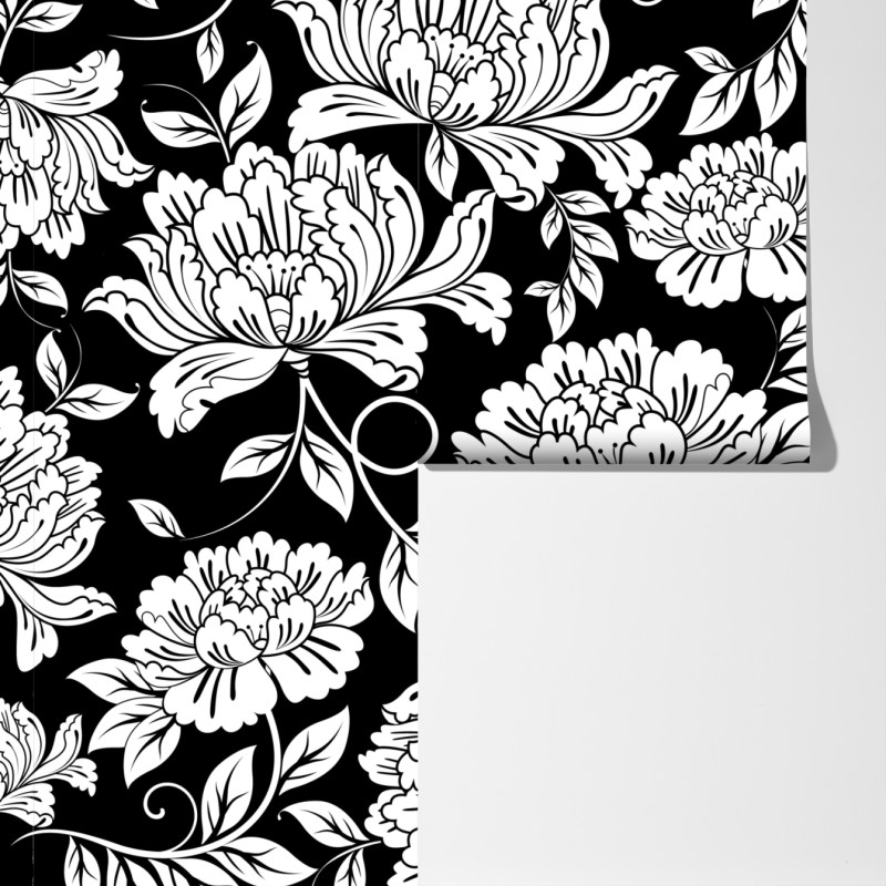 Fototapeta monochromatyczny wzór kwiatowy – Wallissimo® Fototapeta monochromatyczny wzór kwiatowy – Wallissimo®