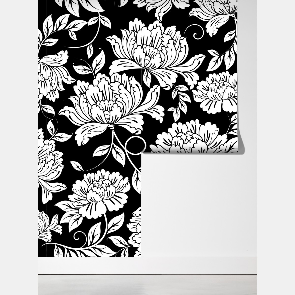 Fototapeta monochromatyczny wzór kwiatowy – Wallissimo® Fototapeta monochromatyczny wzór kwiatowy – Wallissimo®