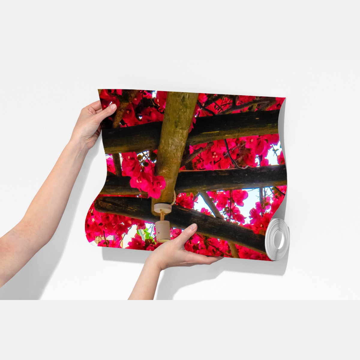 Fototapeta słoneczna uliczka grecka z bugenwillą – Wallissimo® Fototapeta słoneczna uliczka grecka z bugenwillą – Wallissimo®