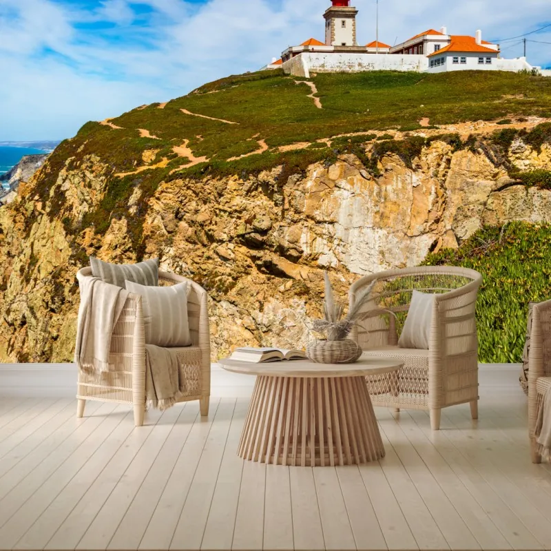 Wall mural lighthouse on the cliffs of Cabo da Roca