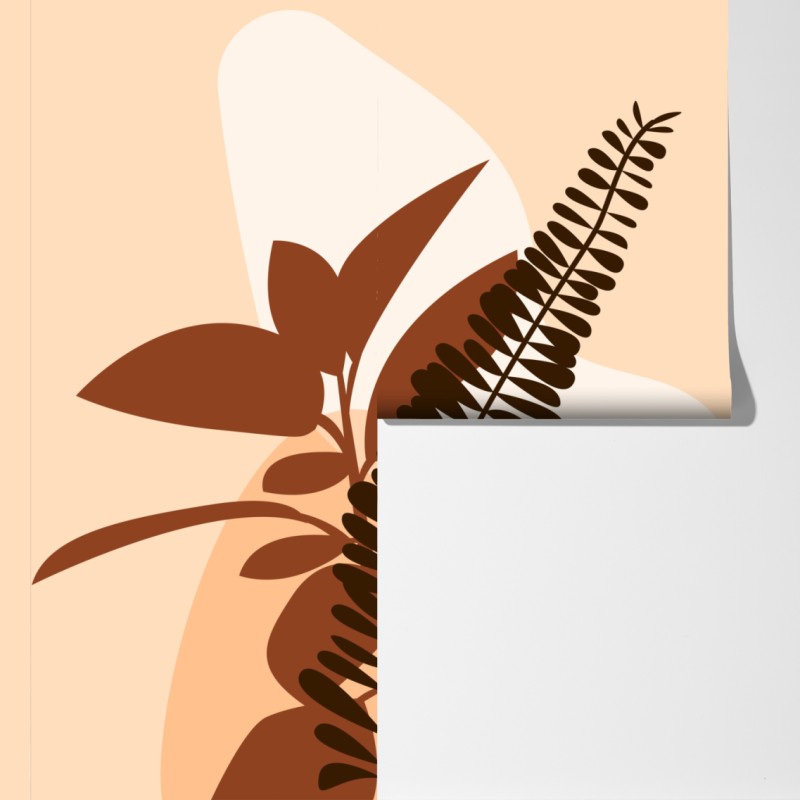 Fototapeta ziemiste abstrakcyjne liście – Wallissimo® Fototapeta ziemiste abstrakcyjne liście – Wallissimo®