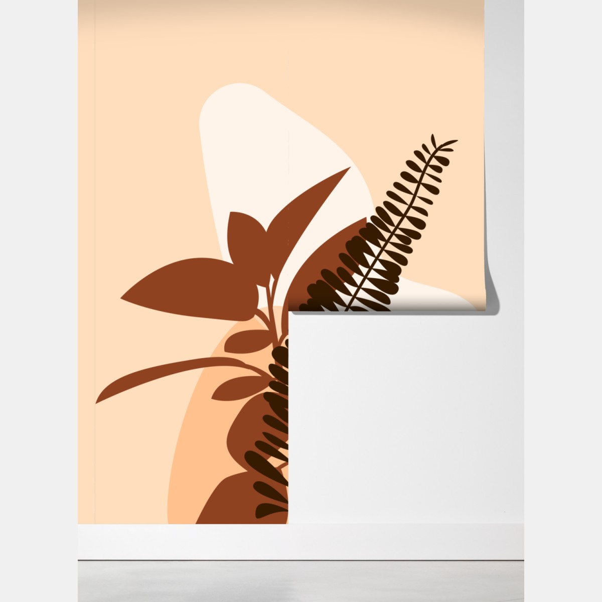 Fototapeta ziemiste abstrakcyjne liście – Wallissimo® Fototapeta ziemiste abstrakcyjne liście – Wallissimo®