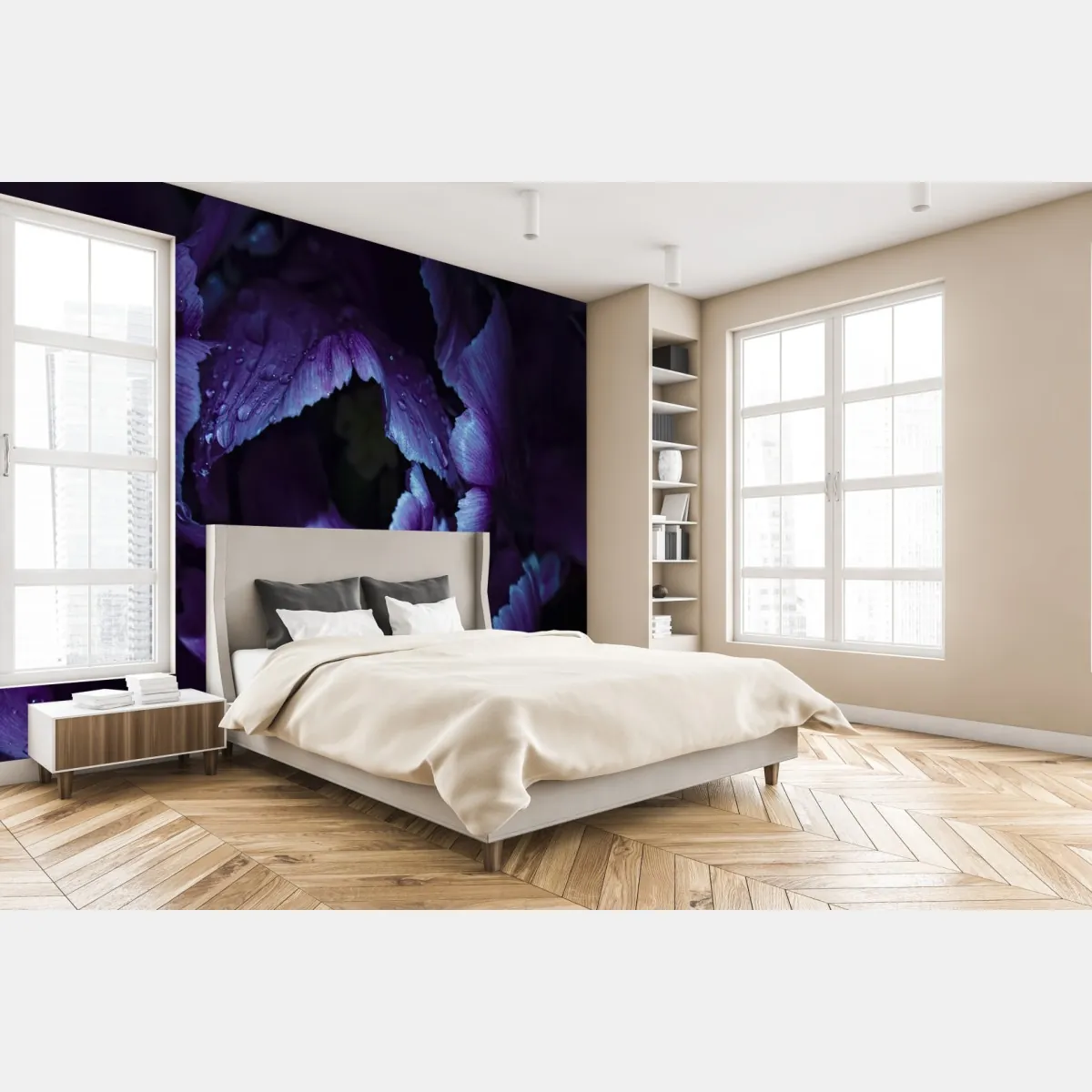 Fototapeta fioletowy tulipan w ultrafiolecie – Wallissimo® Fototapeta fioletowy tulipan w ultrafiolecie – Wallissimo®