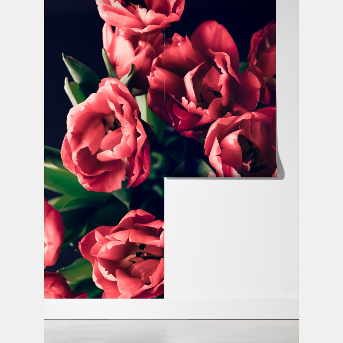 Fototapeta nastrojowy różowy bukiet tulipanów – Wallissimo® Fototapeta nastrojowy różowy bukiet tulipanów – Wallissimo®