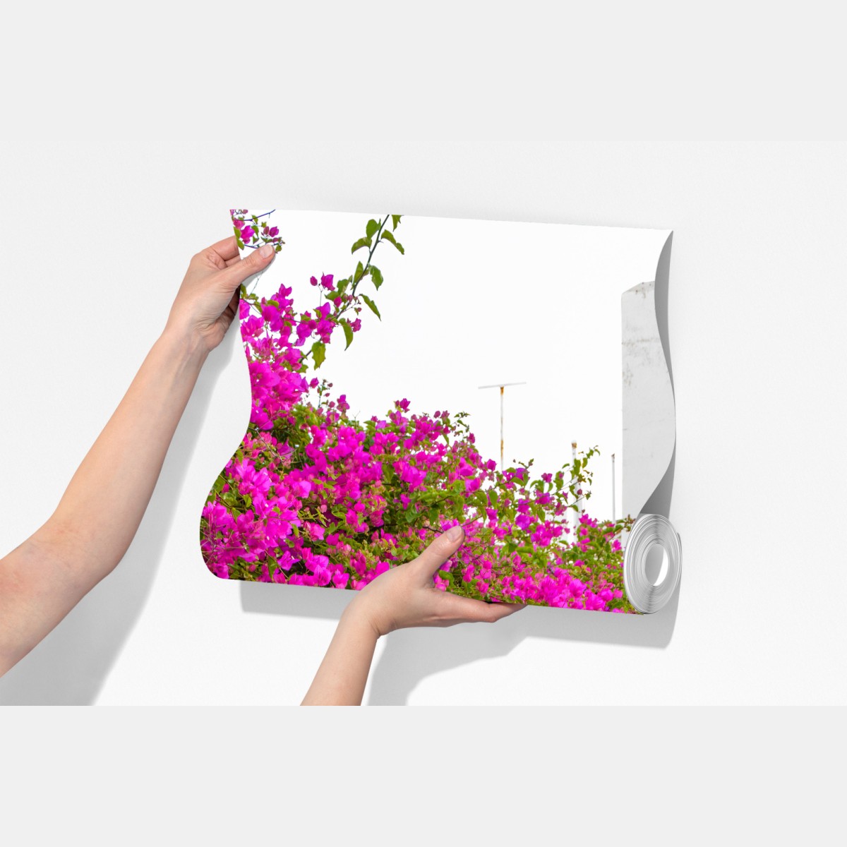 Fototapeta kwitnąca bugenwilla w uliczce Naousa – Wallissimo® Fototapeta kwitnąca bugenwilla w uliczce Naousa – Wallissimo®