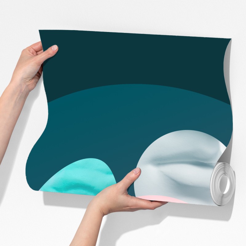 Fototapeta surrealistyczna klasyczna twarz w duotonie – Wallissimo® Fototapeta surrealistyczna klasyczna twarz w duotonie – Wallissimo®