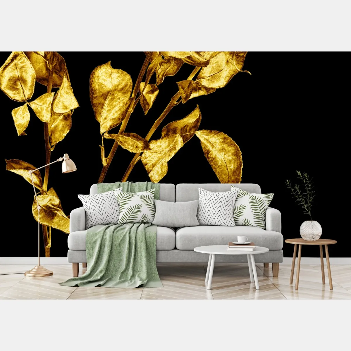 Fototapeta złote róże na czarnym tle – Wallissimo® Fototapeta złote róże na czarnym tle – Wallissimo®