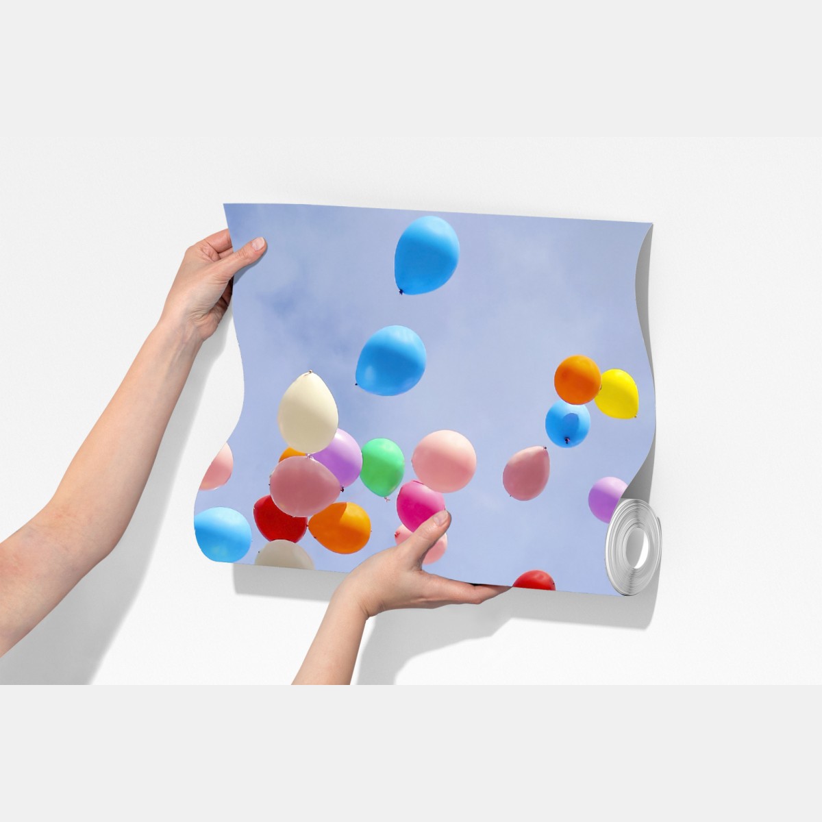 Fototapeta kolorowe balony unoszące się w niebie – Wallissimo® Fototapeta kolorowe balony unoszące się w niebie – Wallissimo®