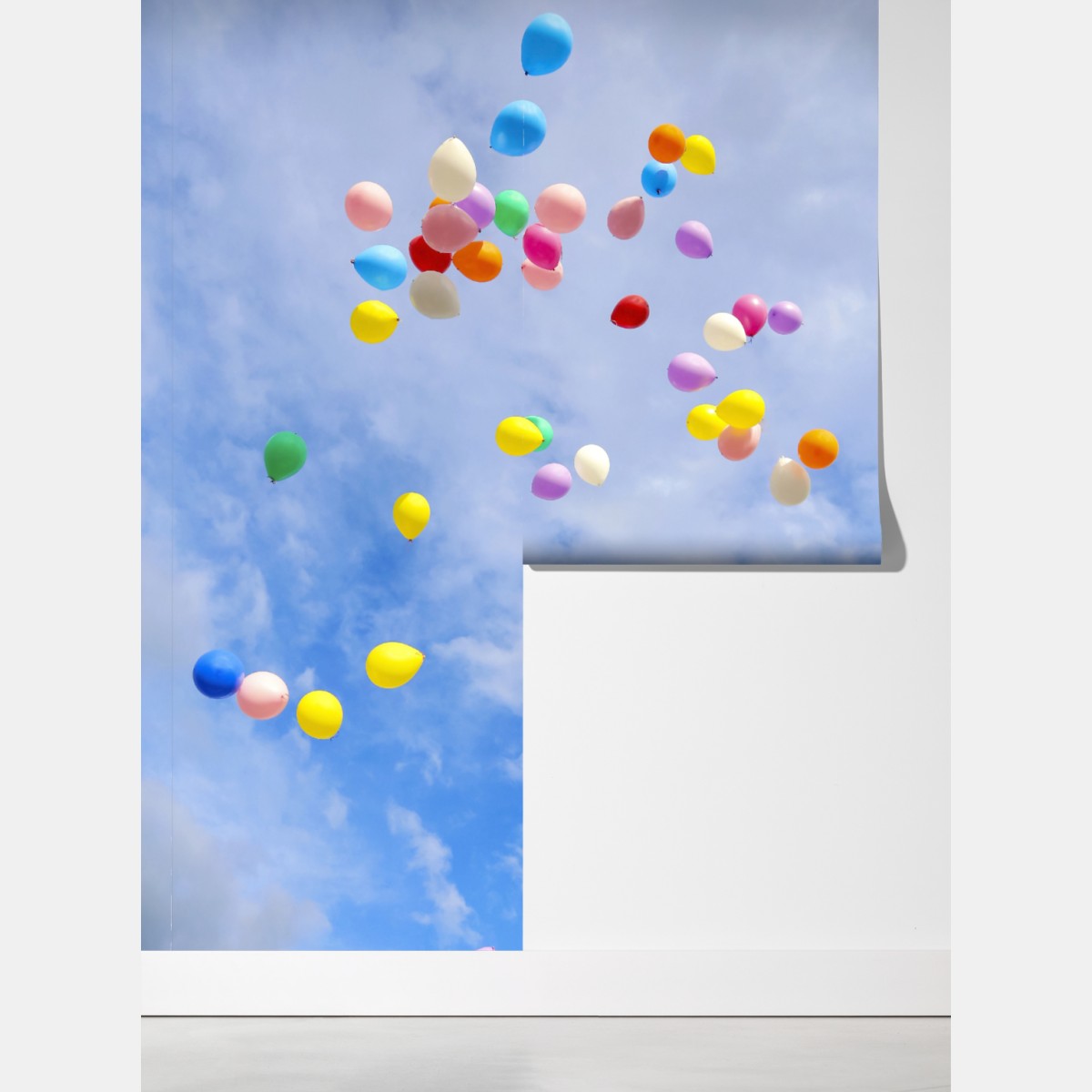 Fototapeta kolorowe balony unoszące się w niebie – Wallissimo® Fototapeta kolorowe balony unoszące się w niebie – Wallissimo®