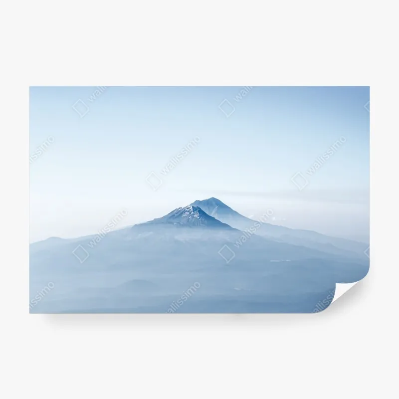Wall mural misty blue mountain peaks