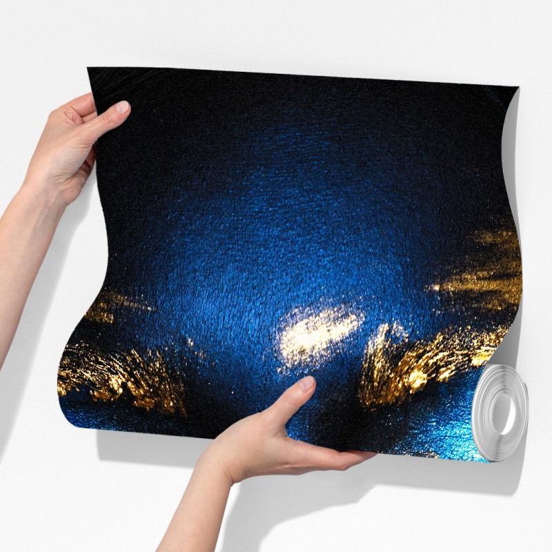 Fototapeta mistyczny portret w złocie i błękicie – Wallissimo® Fototapeta mistyczny portret w złocie i błękicie – Wallissimo®