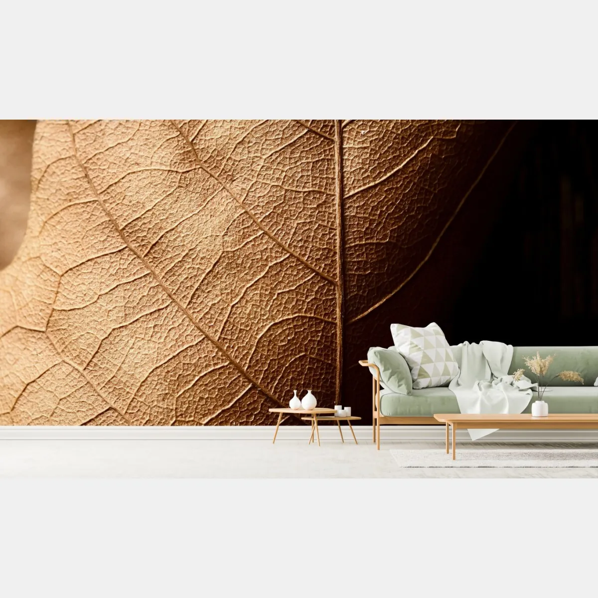 Fototapeta tekstura suchego liścia w zbliżeniu – Wallissimo® Fototapeta tekstura suchego liścia w zbliżeniu – Wallissimo®