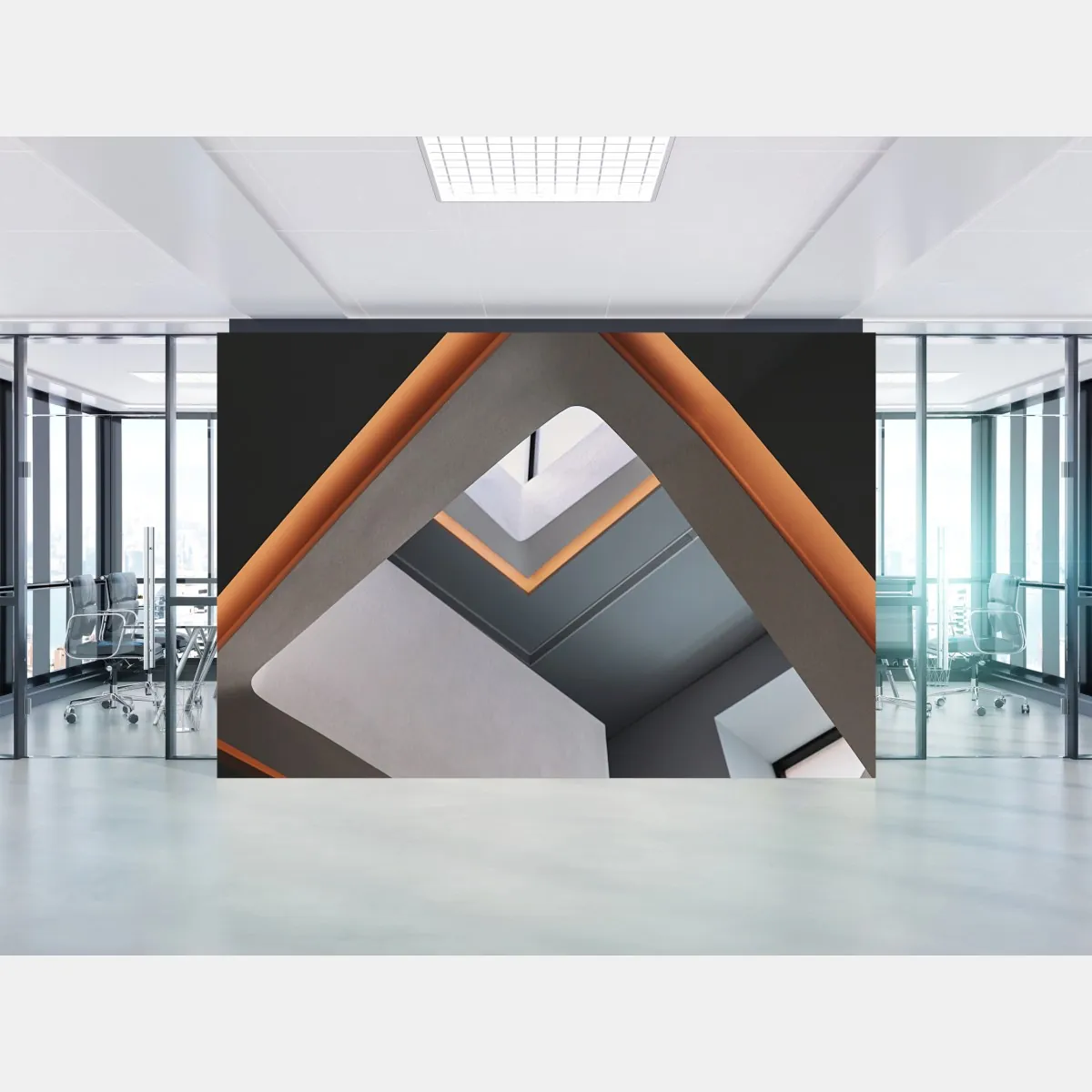 Fototapeta minimalistyczne geometryczne wnętrze z świetlikiem – Wallissimo® Fototapeta minimalistyczne geometryczne wnętrze z świetlikiem – Wallissimo®