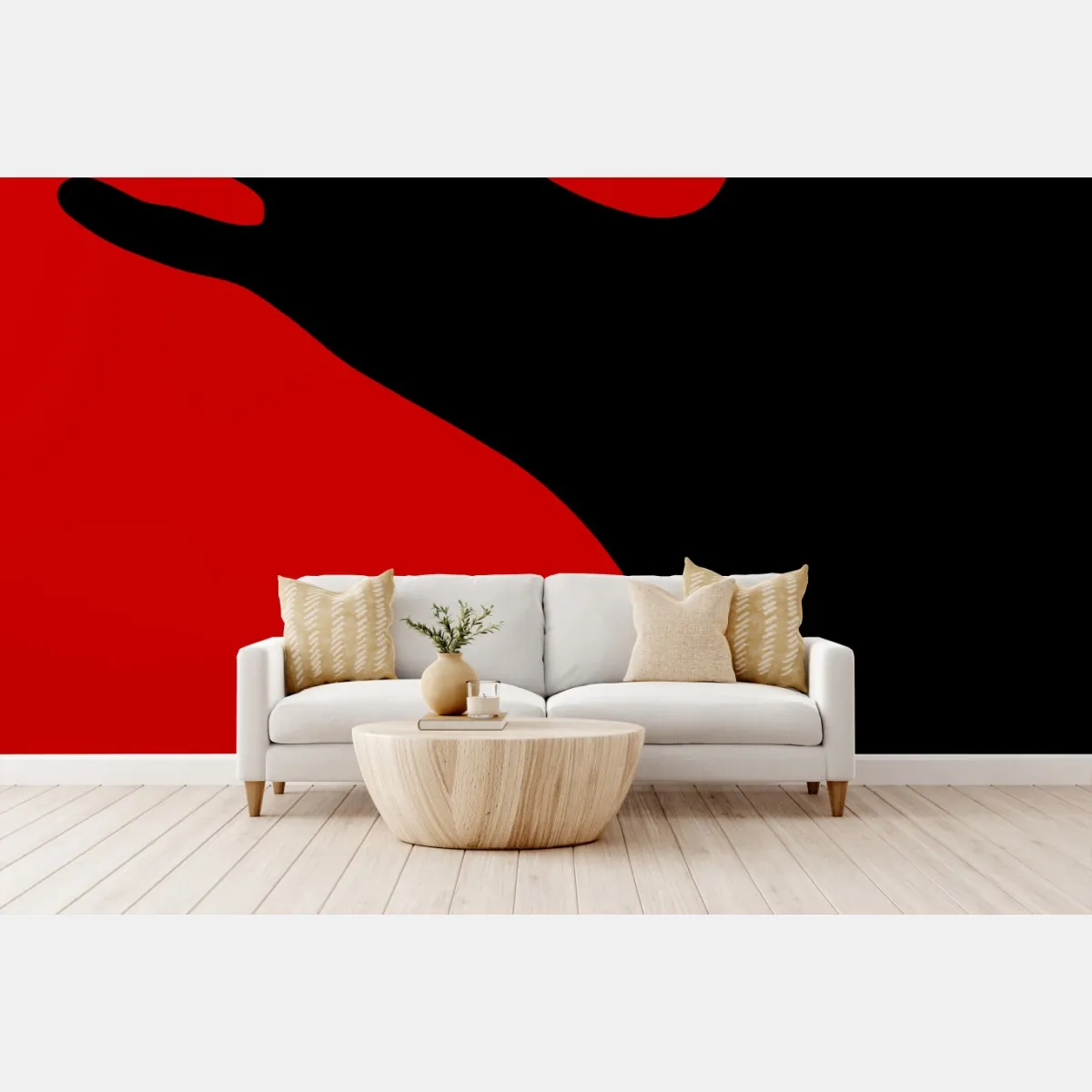 Fototapeta odważna czerwono-czarna sylwetka – Wallissimo® Fototapeta odważna czerwono-czarna sylwetka – Wallissimo®