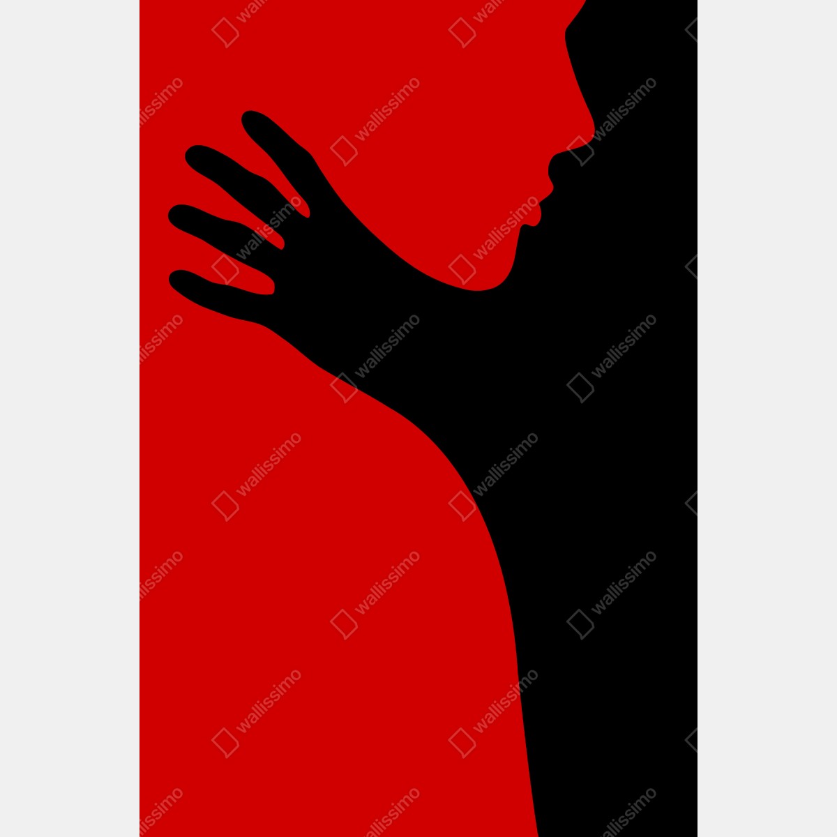 Fototapeta odważna czerwono-czarna sylwetka – Wallissimo® Fototapeta odważna czerwono-czarna sylwetka – Wallissimo®