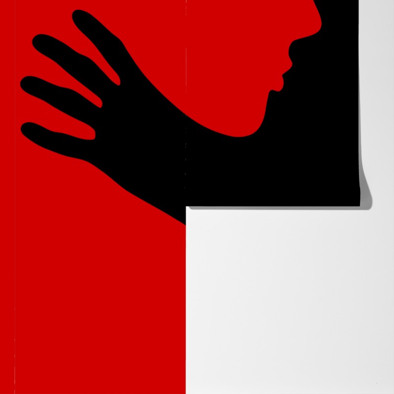 Fototapeta odważna czerwono-czarna sylwetka – Wallissimo® Fototapeta odważna czerwono-czarna sylwetka – Wallissimo®