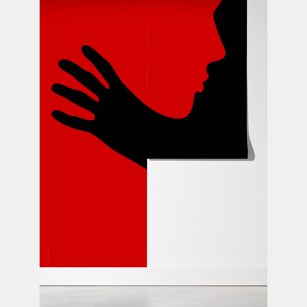 Fototapeta odważna czerwono-czarna sylwetka – Wallissimo® Fototapeta odważna czerwono-czarna sylwetka – Wallissimo®