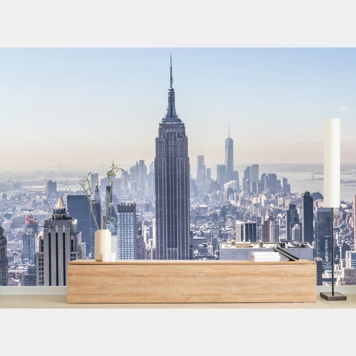 Fototapeta panorama Nowego Jorku z Empire State Building – Wallissimo® Fototapeta panorama Nowego Jorku z Empire State Building – Wallissimo®