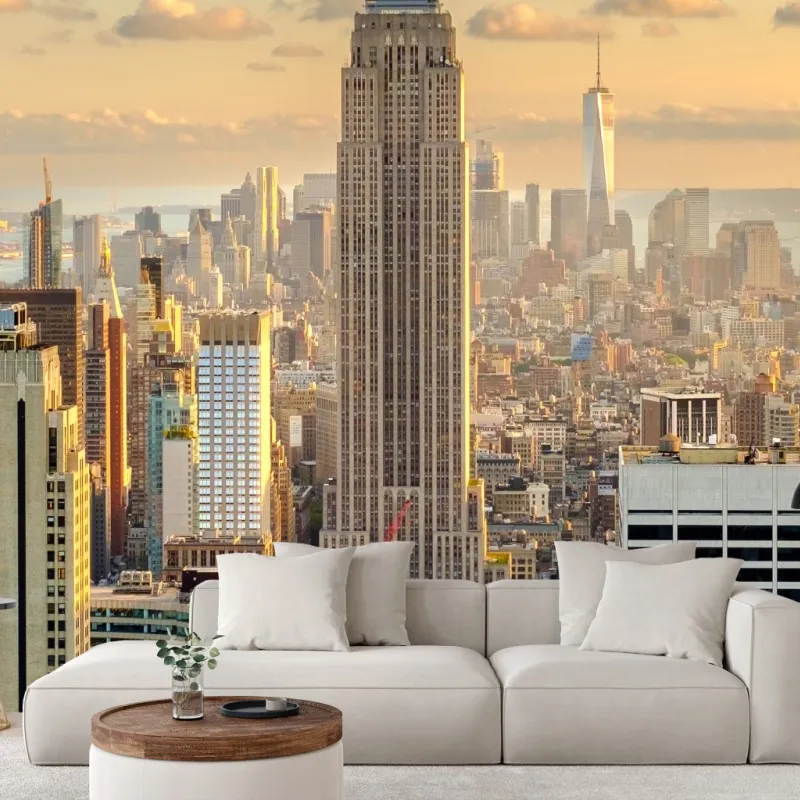 Wall mural New York skyline at sunset