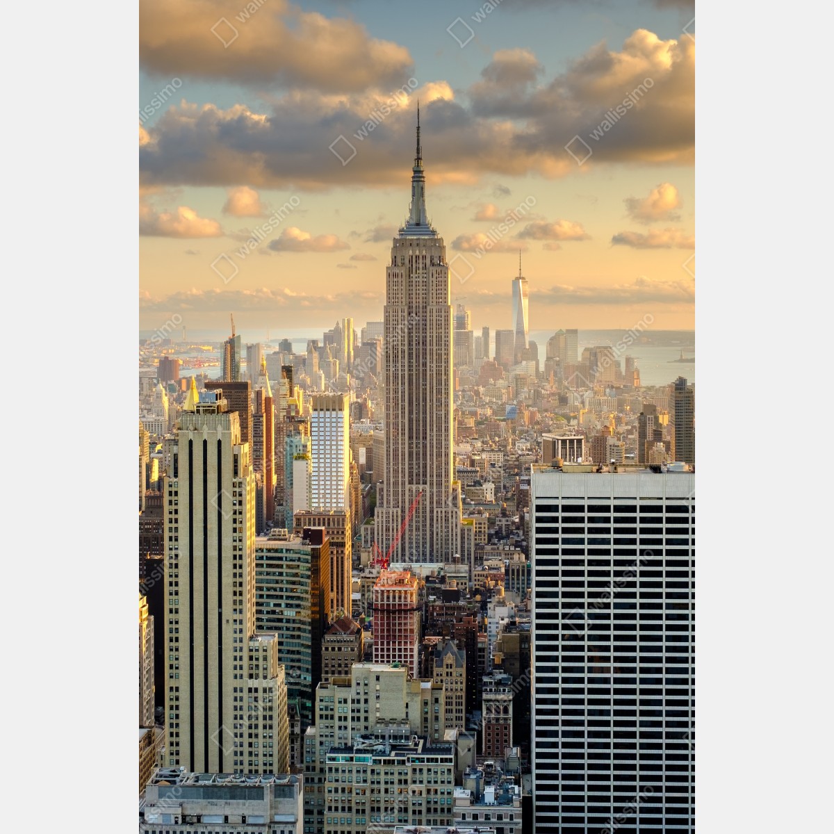 Fototapeta panorama Nowego Jorku o zachodzie słońca – Wallissimo® Fototapeta panorama Nowego Jorku o zachodzie słońca – Wallissimo®