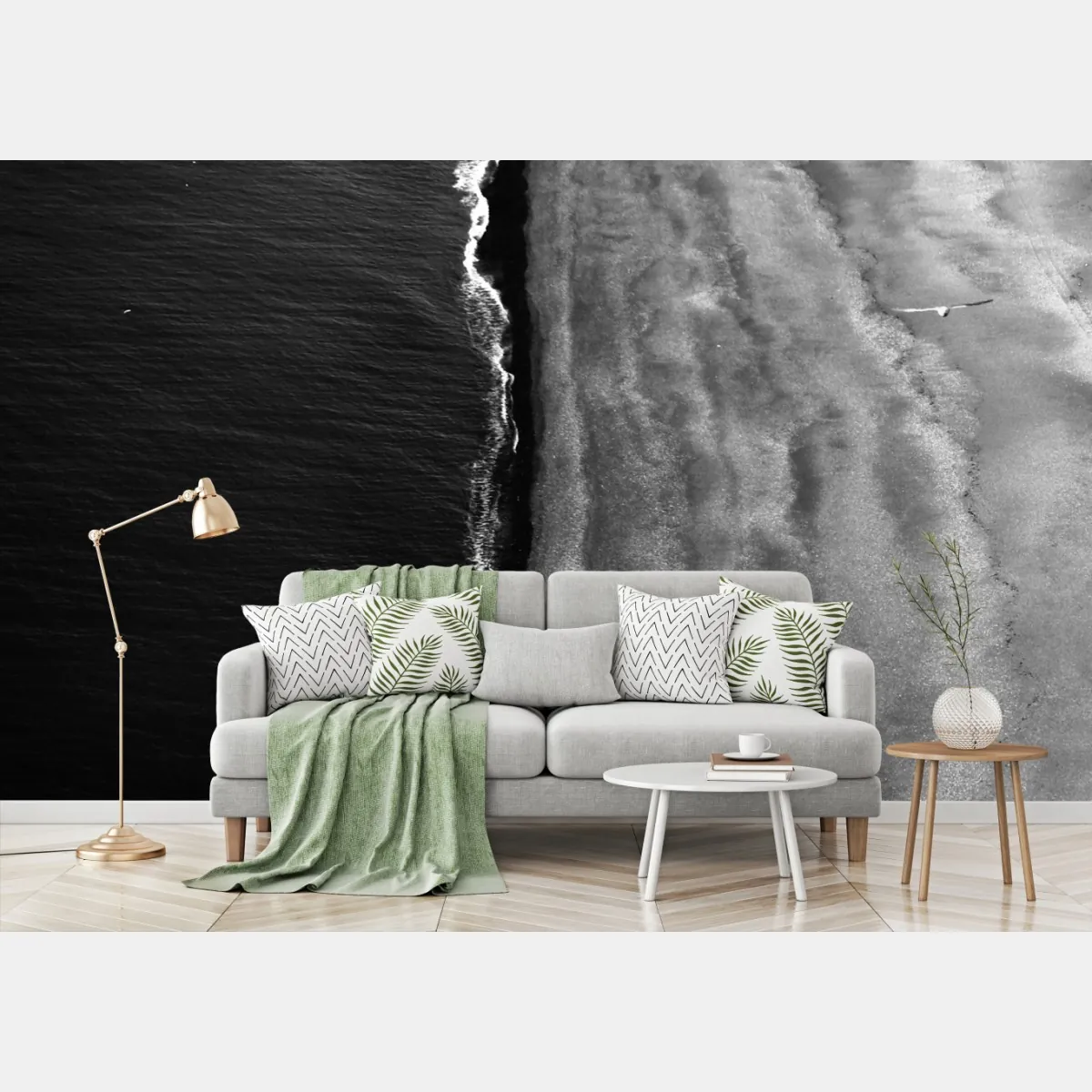 Fototapeta monochromatyczne wybrzeże z lotu ptaka – Wallissimo® Fototapeta monochromatyczne wybrzeże z lotu ptaka – Wallissimo®