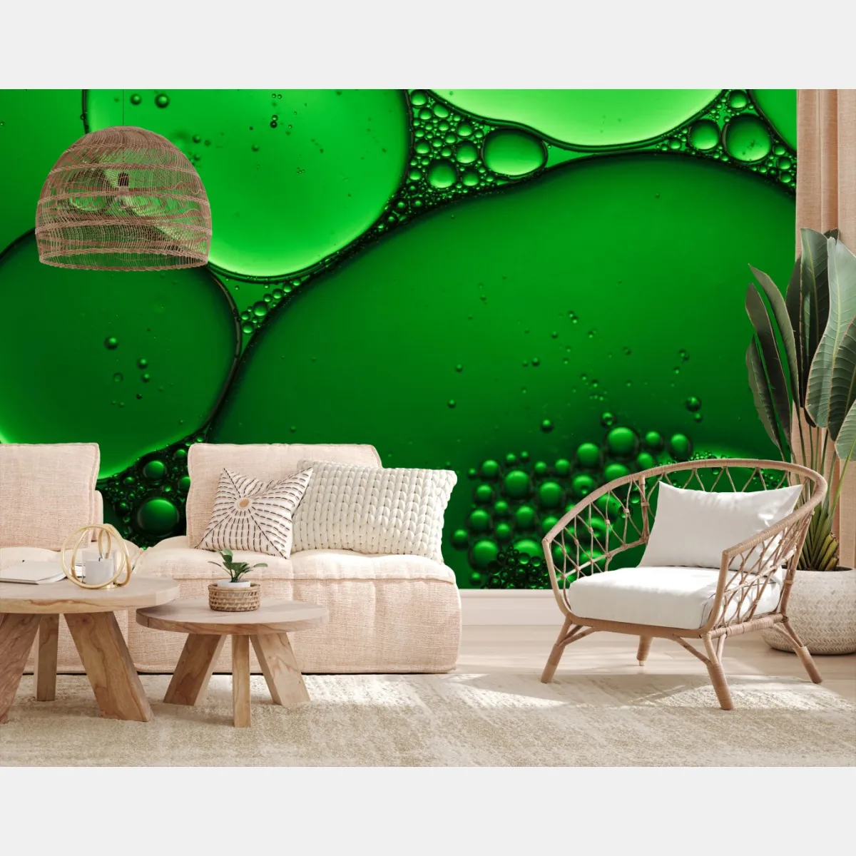 Fototapeta zielone bańki abstrakcyjna kompozycja – Wallissimo® Fototapeta zielone bańki abstrakcyjna kompozycja – Wallissimo®