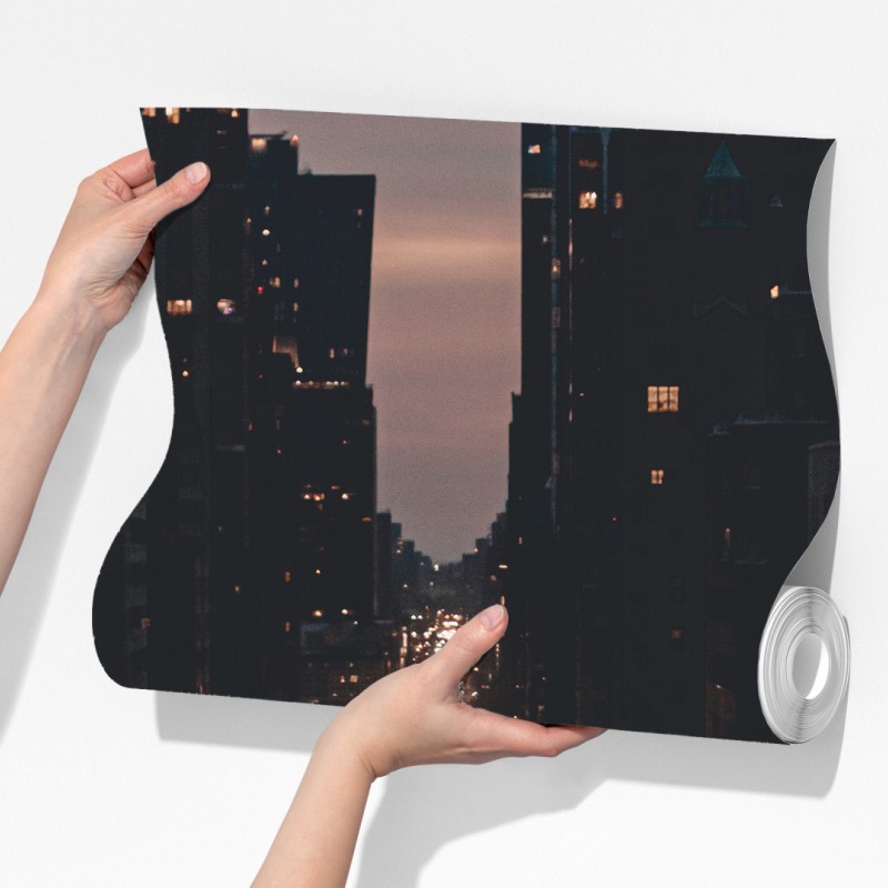 Fototapeta Manhattan nocna aleja – Wallissimo® Fototapeta Manhattan nocna aleja – Wallissimo®