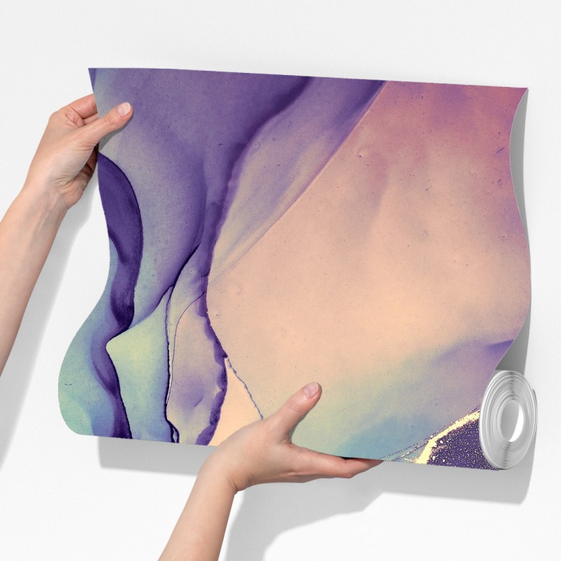 Fototapeta turkusowo-złota płynna marmurkowa abstrakcja – Wallissimo® Fototapeta turkusowo-złota płynna marmurkowa abstrakcja – Wallissimo®