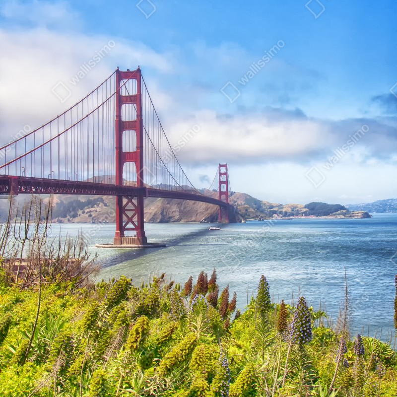 Fototapeta Golden Gate nad zatoką San Francisco – Wallissimo® Fototapeta Golden Gate nad zatoką San Francisco – Wallissimo®