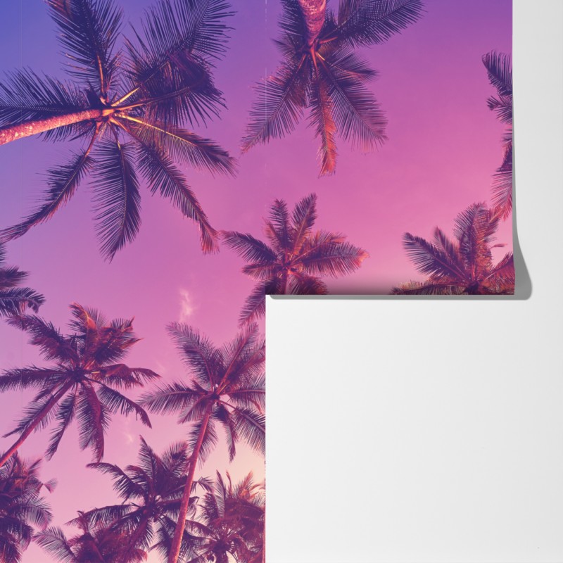 Fototapeta tropikalne palmy o zachodzie słońca – Wallissimo® Fototapeta tropikalne palmy o zachodzie słońca – Wallissimo®