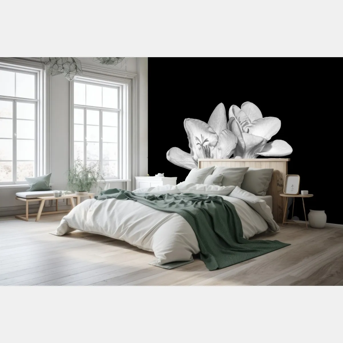 Fototapeta delikatna frezja w monochromie – Wallissimo® Fototapeta delikatna frezja w monochromie – Wallissimo®