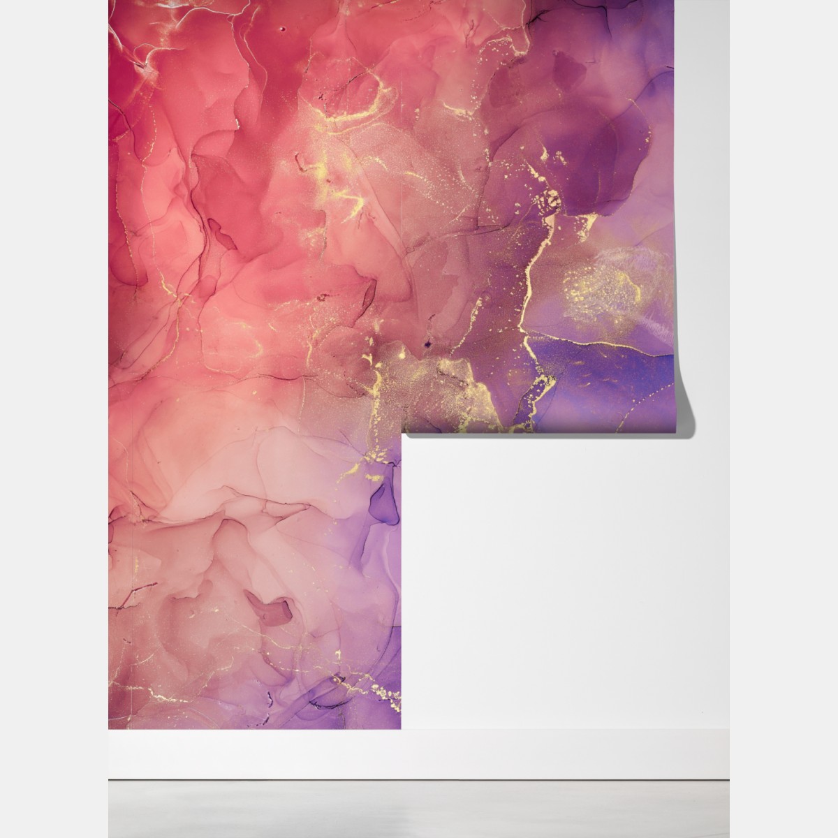 Fototapeta eteryczna różowo-fioletowa marmurowa grafika – Wallissimo® Fototapeta eteryczna różowo-fioletowa marmurowa grafika – Wallissimo®