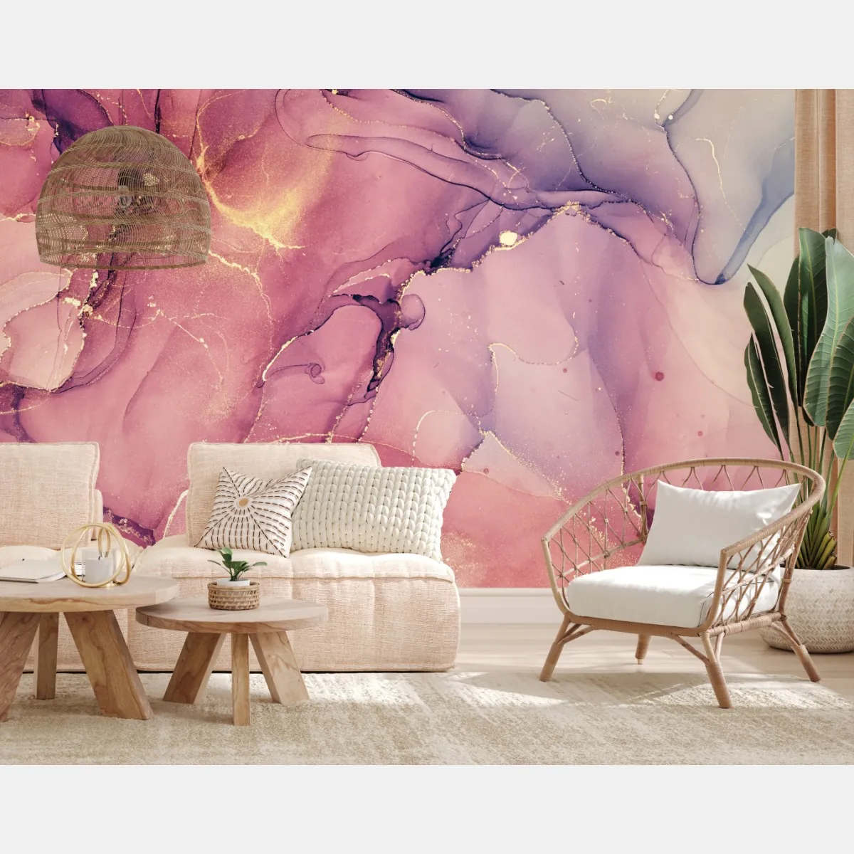 Fototapeta eteryczna fioletowa abstrakcja marmurowa – Wallissimo® Fototapeta eteryczna fioletowa abstrakcja marmurowa – Wallissimo®