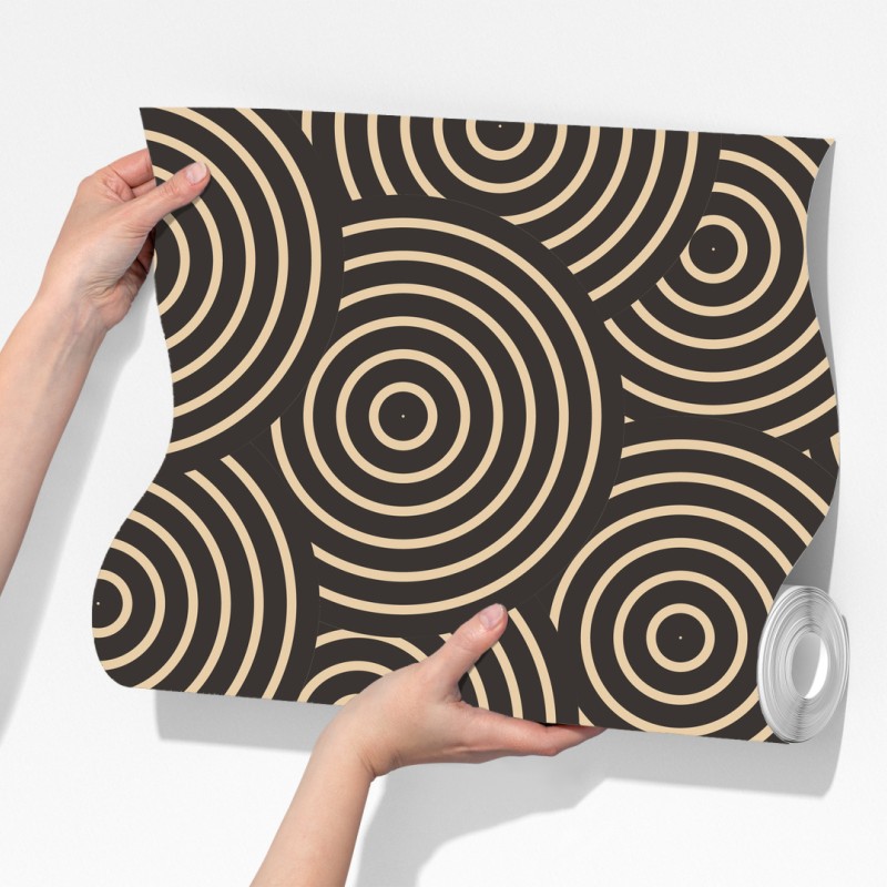 Fototapeta retro koncentryczne koła – Wallissimo® Fototapeta retro koncentryczne koła – Wallissimo®