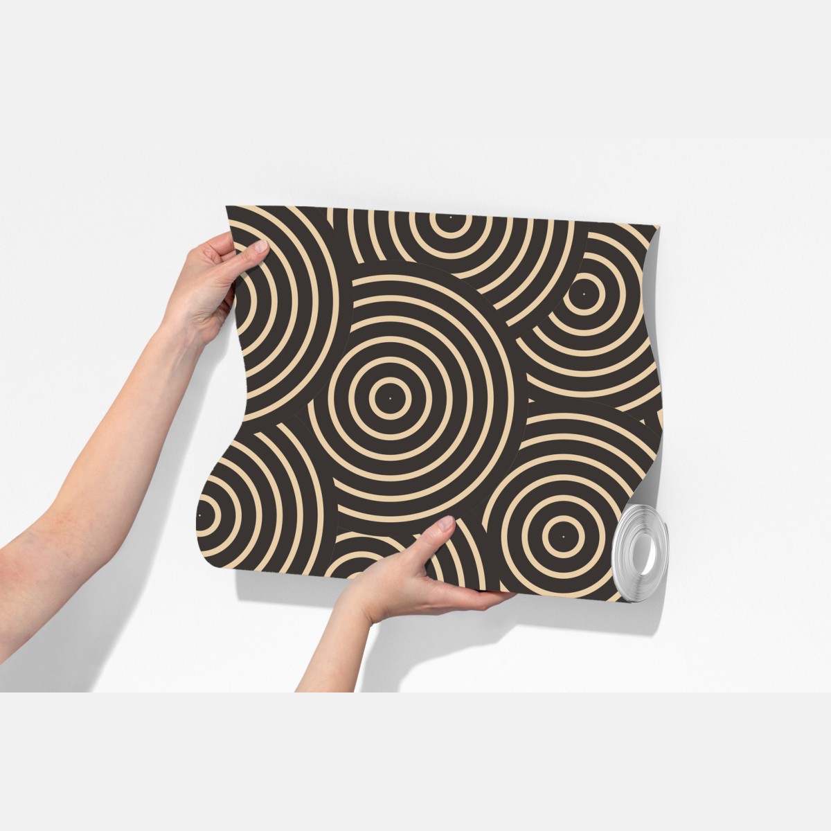 Fototapeta retro koncentryczne koła – Wallissimo® Fototapeta retro koncentryczne koła – Wallissimo®