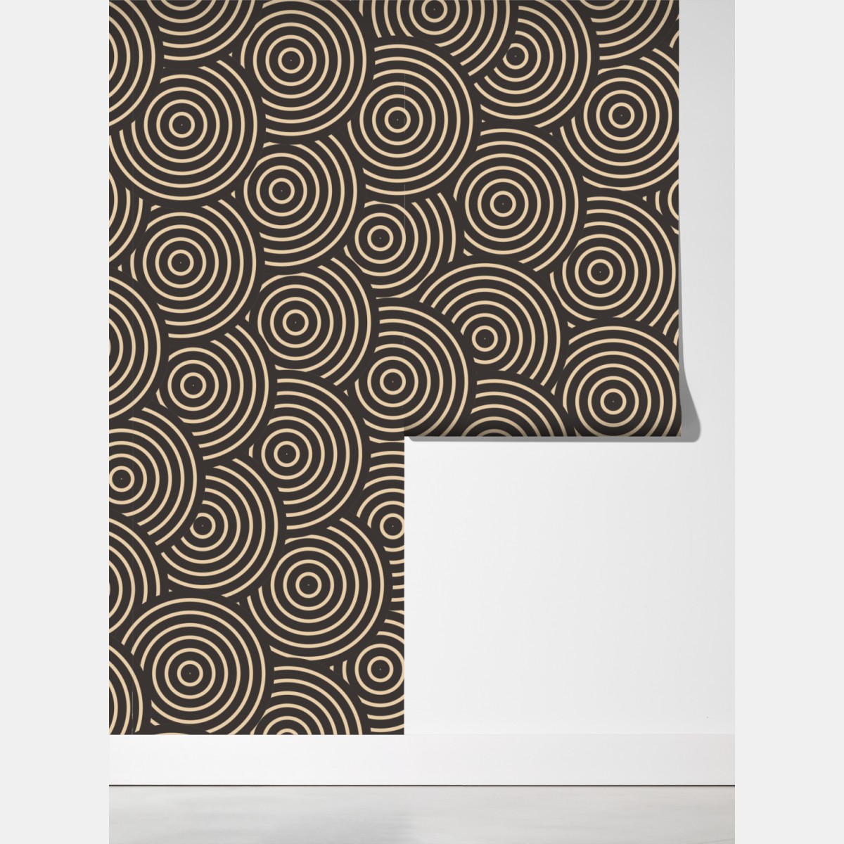 Fototapeta retro koncentryczne koła – Wallissimo® Fototapeta retro koncentryczne koła – Wallissimo®
