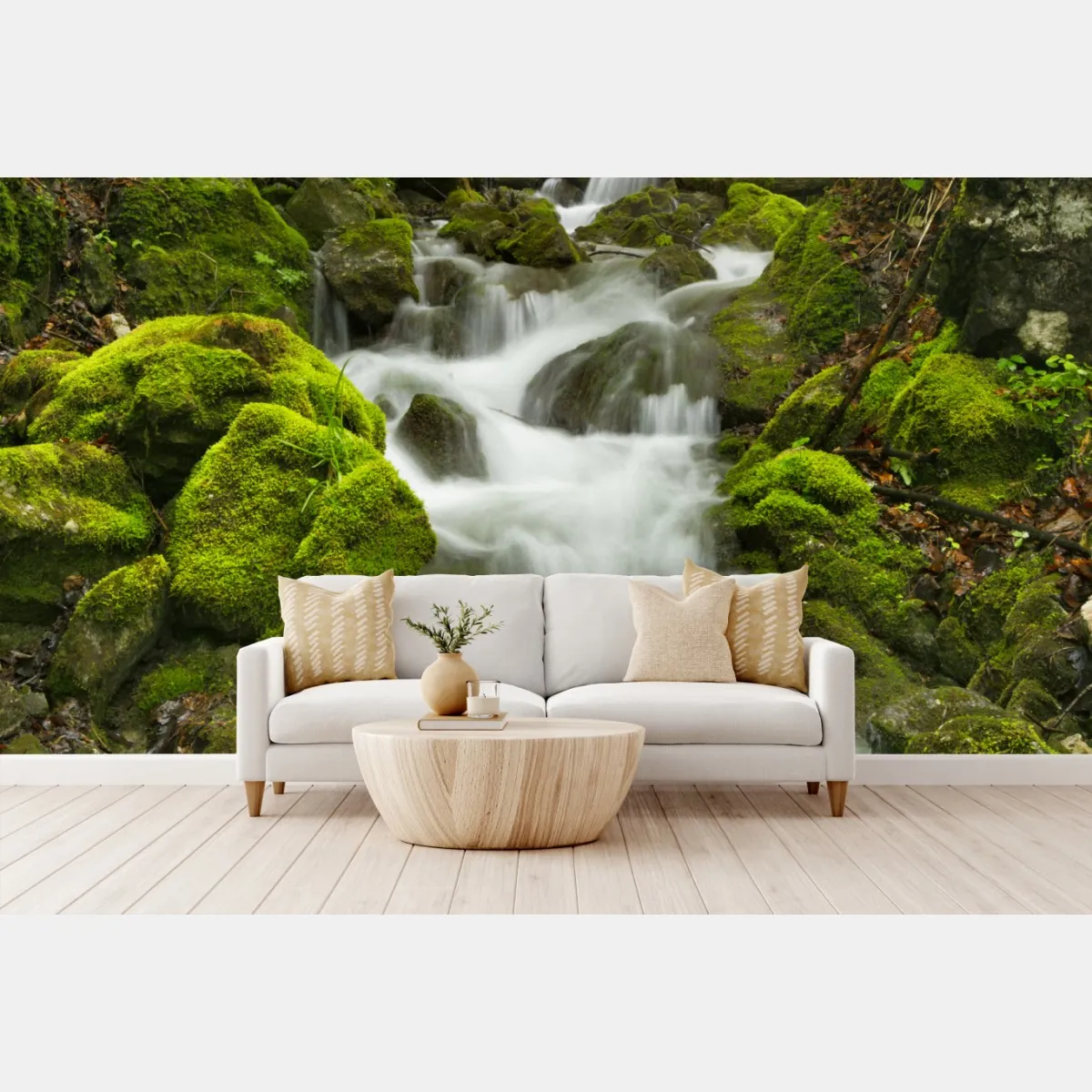 Fototapeta mechowy wodospad – Wallissimo® Fototapeta mechowy wodospad – Wallissimo®