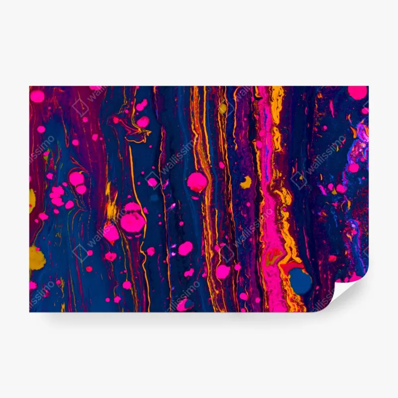 Wall mural neon marbled abstract wall art