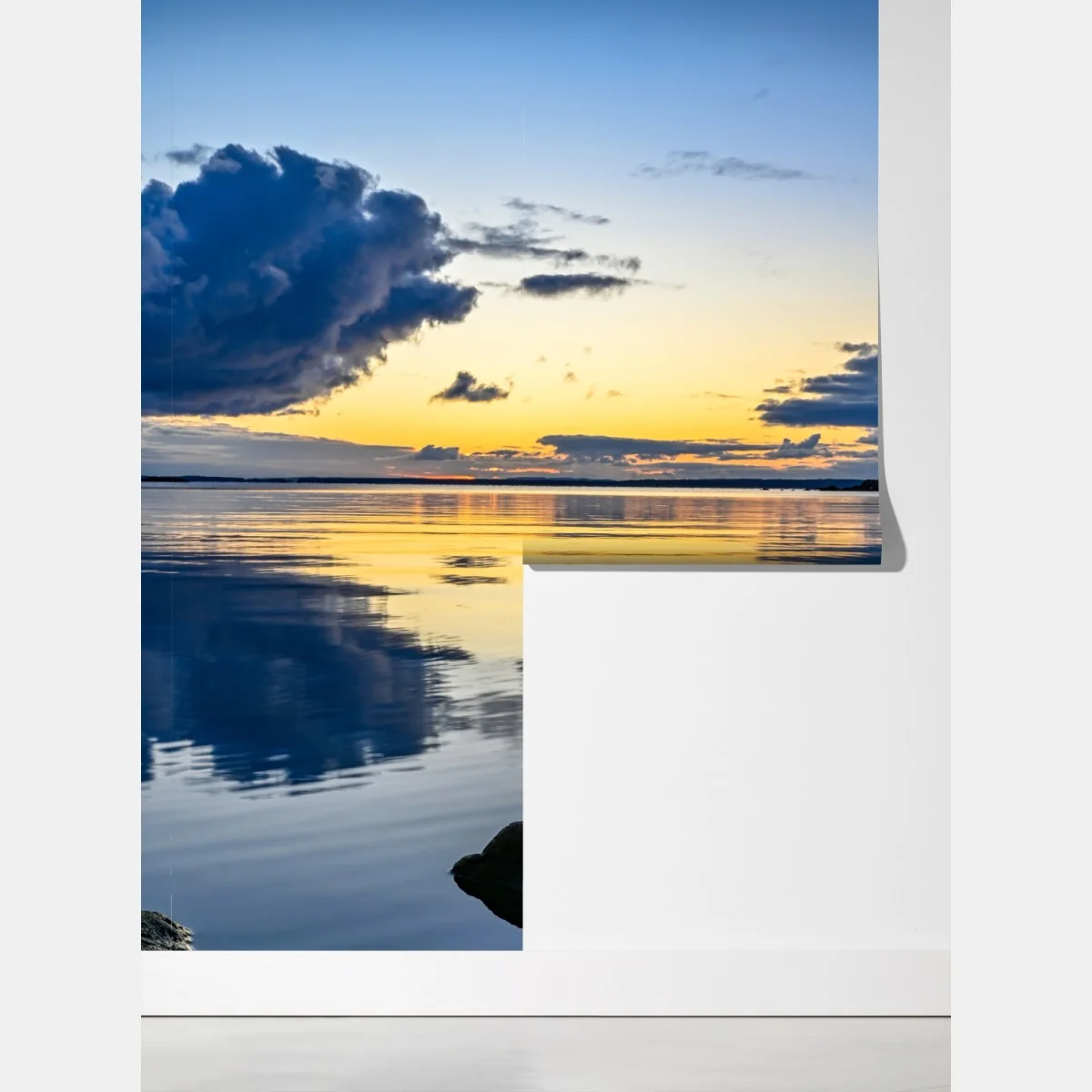 Fototapeta spokojne nadmorskie odbicie zachodu słońca – Wallissimo® Fototapeta spokojne nadmorskie odbicie zachodu słońca – Wallissimo®